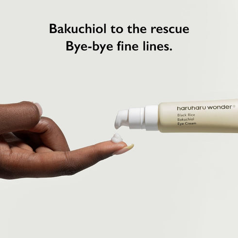 haruharu wonder Black Rice Bakuchiol Eye Cream – Gentle Retinol Alternative for Fine Lines & Dark Circles with Fermented Black Rice